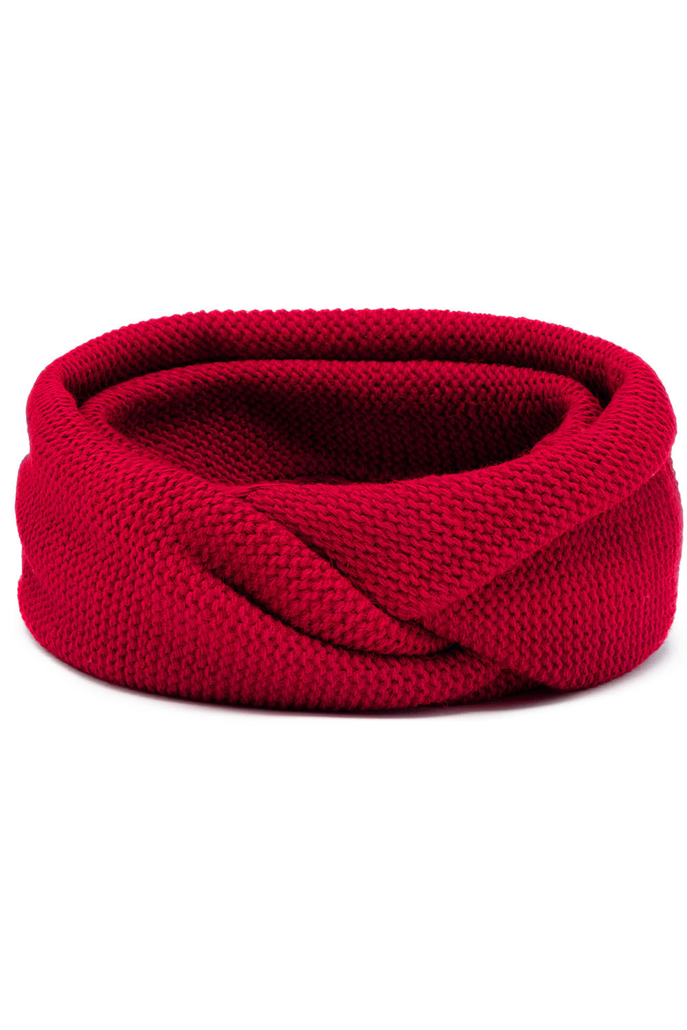 Vivisence Knitted Loop Scarf Double Folded Warm Ideal For Winter 7103, red