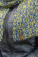 Vivisence Bonnet Et Écharpe Pour Femme L'Automne Et L'Hiver Tricoté Avec Un Gros Pompon Et Une Longue Chaude En Fil Épais Doublé De Polaire Douce Pour Les Froides Journées D'Hiver 7086Kmpl, jaune