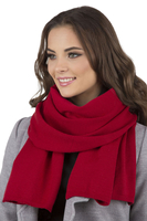 Vivisence Elegant Women's Winter Beret And Scarf Set Made Of Warm Thick And Soft Fabric With Wool Blend For Ladies Ideal For Cold Winter And Autumn Days, red