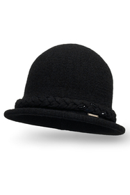 Vivisence Bonnet Femme Style Classique En Tricot Chaud Pour L’Automne Hivernal 7043, noir