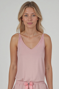 Vivisence Damen Pyjama Oberteil Viskose mit Trägern Perfekt Für Nacht 2200, Pink