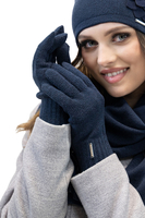 Vivisence Gants Femme Hiver Doux Et Chauds Pour Temps Froid 7202, bleu foncé
