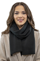 Vivisence Damen Mütze mit Schal Mit Blume Applikation Wärme An Wintertagen 7006, schwarz