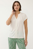 Vivisence Pyjama Femme Modal Et Coton Respirant Avec Poches Confort Quotidien, blanc-menthe