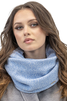 Vivisence Damen Schal Winter Loop Modischer Gemütlich Wärmendem Garn Kalte 7108, hellblaue Melange