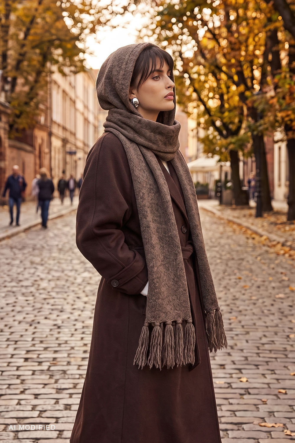Headwear hood, Brown