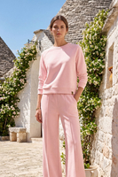 Vivisence Femme Sweat Col Rond Maille Douce Confort Toute La Journée, rose