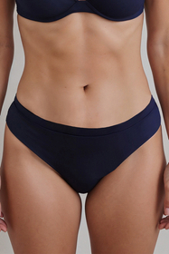 Vivisence Culotte Brésilienne pour Femme Slip Bresilien Viscose Confortable 4020, bleu marine