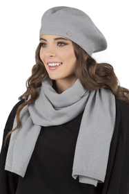 Vivisence Women's Beret Warm And Cozy Protection Against Cold 7005, light grey