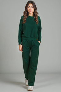 Vivisence Tracksuit Set Cotton Long Sleeve Perfect for Everyday Wear 9205, Green