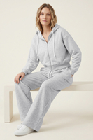 Vivisence ensemble détente coton survêtement femme zippé, gris
