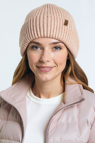 Vivisence Damen Mütze Merinowolle Weiche Elastische Schützt Vor Kälte, Beige