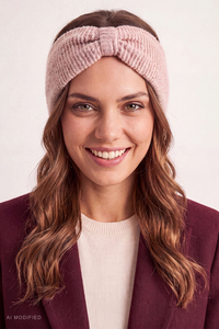 Vivisence Femme Bandeau Large Tricoté Hiver Confort et Élégance Quotidienne, rose