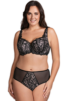 Vivisence Soutien Gorge À Armatures Rembourré Femme Dentelle Florale Maintien, noir