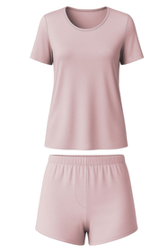 Vivisence Women's Pyjama Set Viscose Short Sleeve Elastic Waistband 2042,