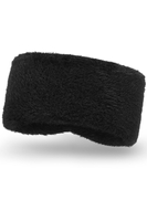 Vivisence Stirnband Damen Flauschig Gefüttert Verkreuzt Warm Herbst Winter 7093, schwarz