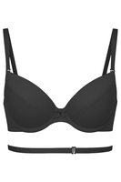 Vivisence Push Up BH Damen Multiway Rückenfrei Mikrofaser Schleife Elegant 1011, schwarz