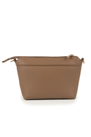 Vivisence Damen Schultertasche Mit Abnehmbarem Gurt Und Kosmetiktasche Alltag, Braun