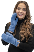 Vivisence Women Winter Hat Scarf And Gloves Set Fleece Lined Soft Knit Warmth, jeans