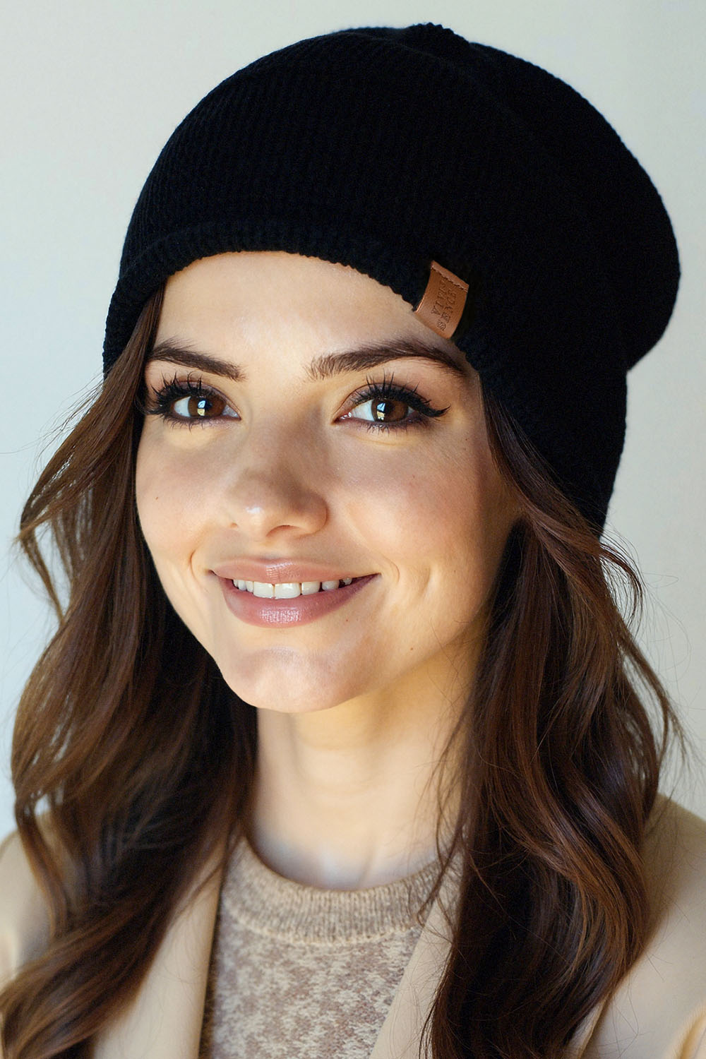 Vivisence Women's Winter Beanie Merino Wool Soft Warm Comfort For Cold Days, Black