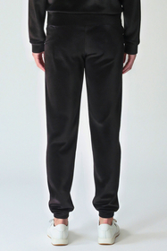 Vivisence Damen Jogginghose Bequeme Sporthose Aus Weicher Baumwolle Lockerer Schnitt Breiter Elastikbund Seitentaschen Und Bündchen An Den Beinabschlüssen, schwarz