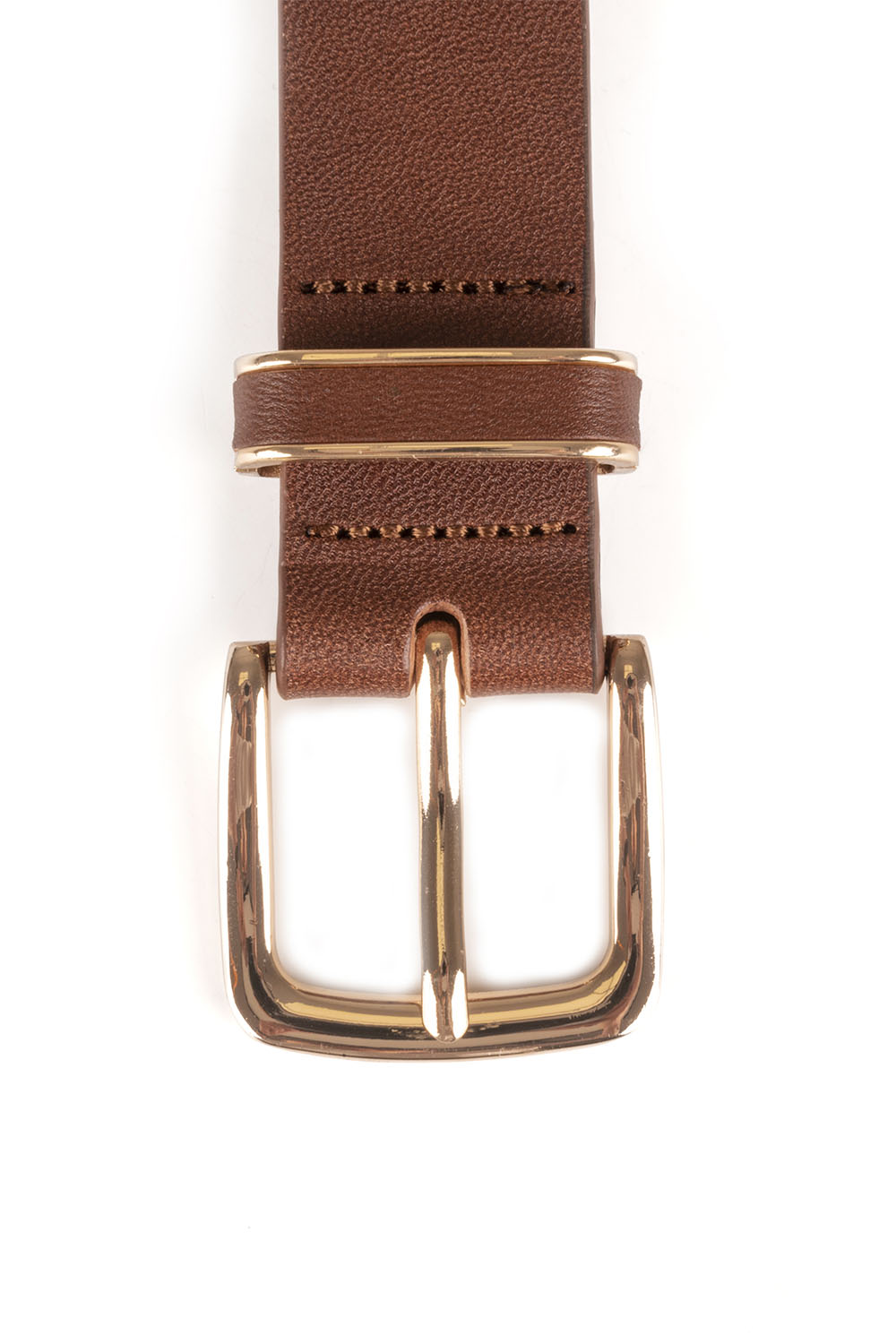 Vivisence Ceinture Femme Boucle Dorée 3 cm Universelle Élégance Quotidienne P0001, marron