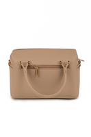 Vivisence Damen Handtasche Mit Schulterriemen Und Reißverschluss für Alltag, Beige