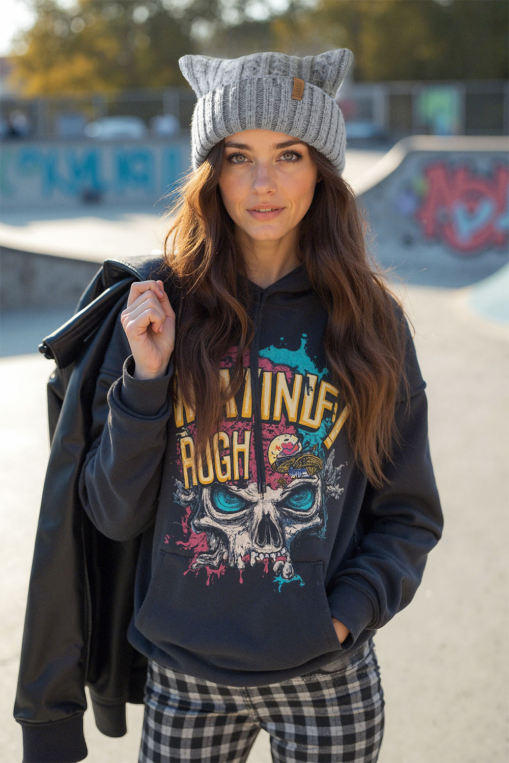 Vivisence Women Winter Hat Merino Wool Blend Soft Touch Cozy Warmth Comfort, Grey