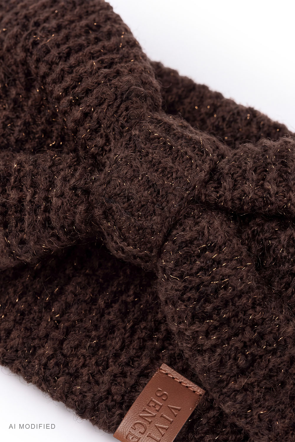 Vivisence Damen Stirnband Strick für kühle Tage Komfort und Stil, braun