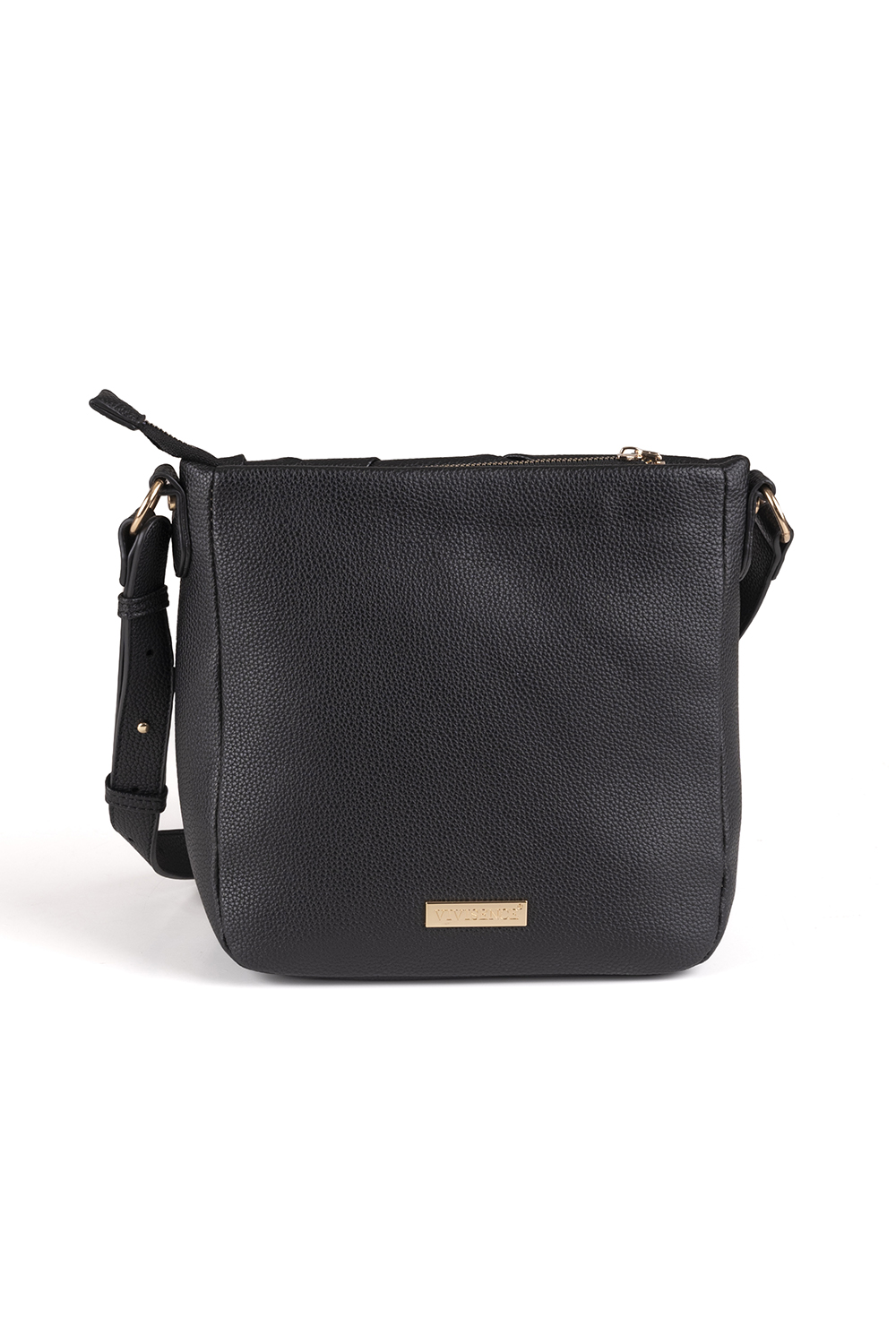 Vivisence Sac Bandoulière Sac a Main Femme Compacte Fonctionnelle, noir