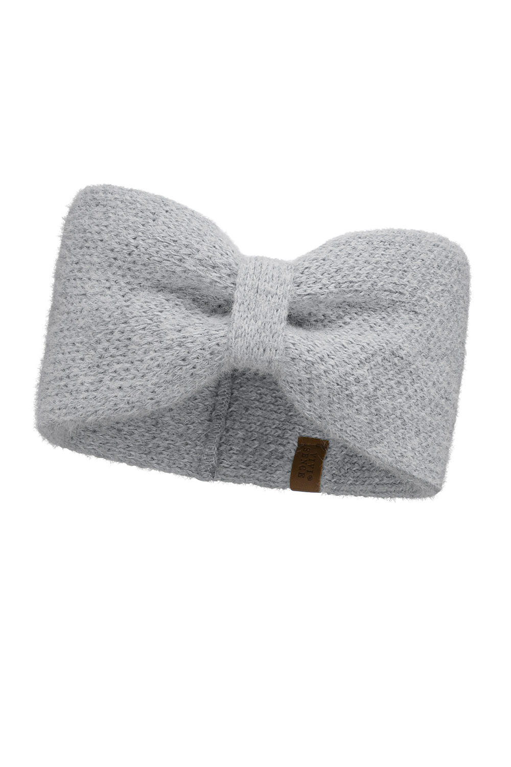 Vivisence Femme Bandeau Tricot Doux Avec Nœud Torsadé Confort Et Chaleur, gris