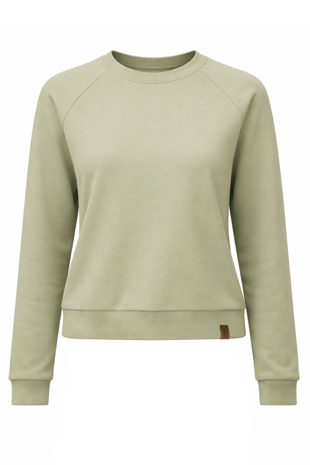 Vivisence Women Crewneck Sweatshirt Soft Knit Pullover Everyday Comfort, olive