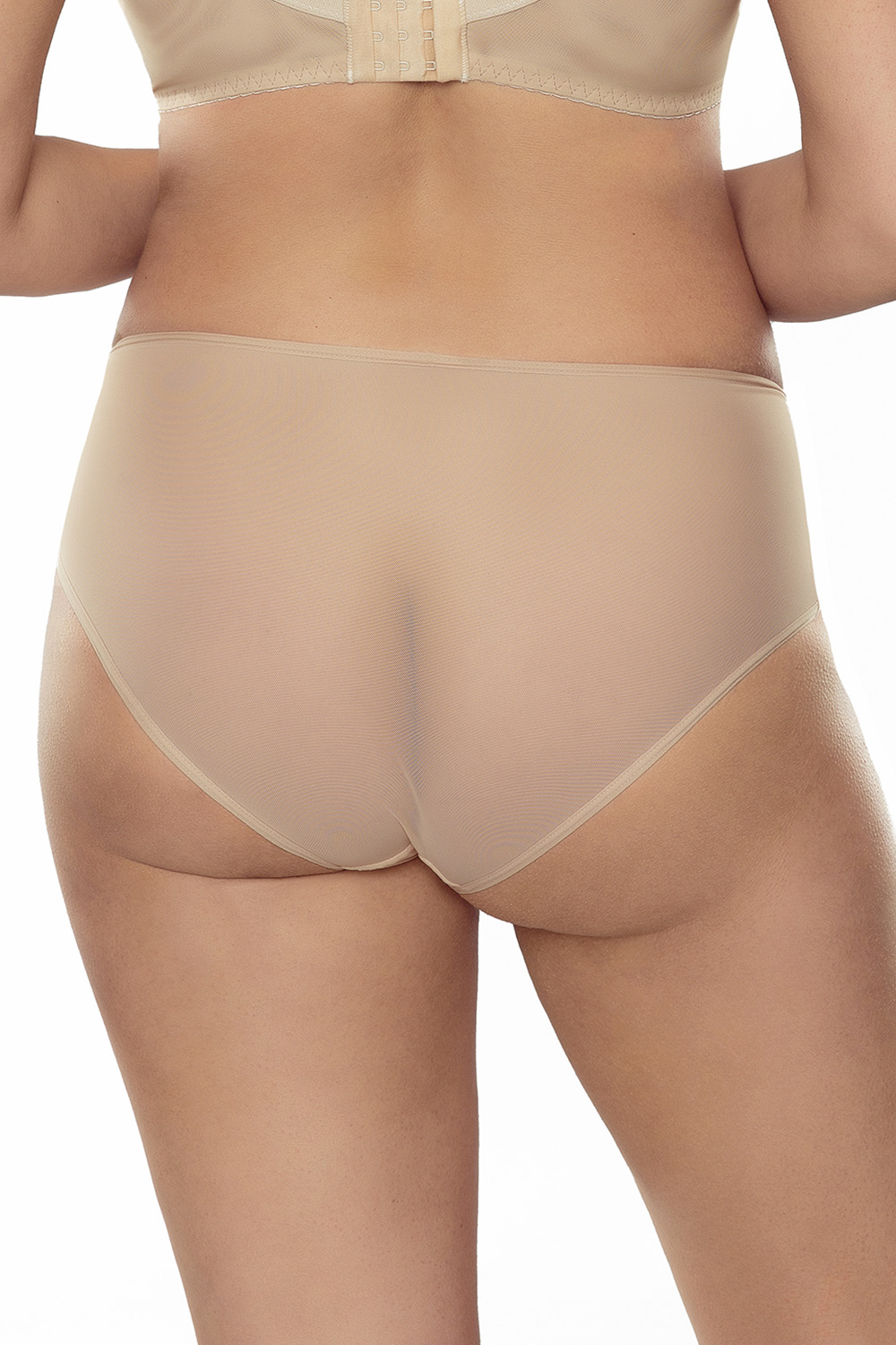 Vivisence Dame Slip Spitze Tüll Klassisch Hoher Bund Unterhose 1053W, gold