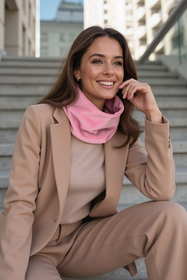 Vivisence Femme Snood Hiver Tricot Doux En Coton Confortable Chaleur Chaque Jour, rose