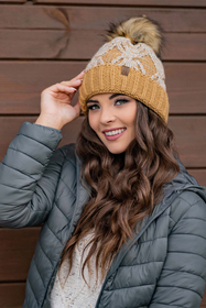 Vivisence Bonnet À Pompon Femme Doublé En Polaire Antistatique Tricoté 7029, beige