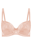 Vivisence Soutien Gorge Femme Semi-Rembourré En Dentelle Galbe Et Maintien, beige
