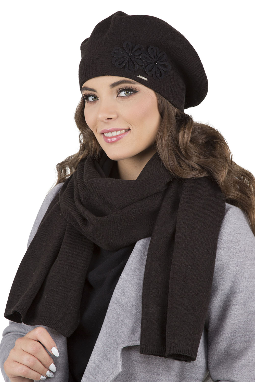 Vivisence Béret Femme Hiver Épais Et Chaud Idéal Pour Les Journées Froides 7007, noir