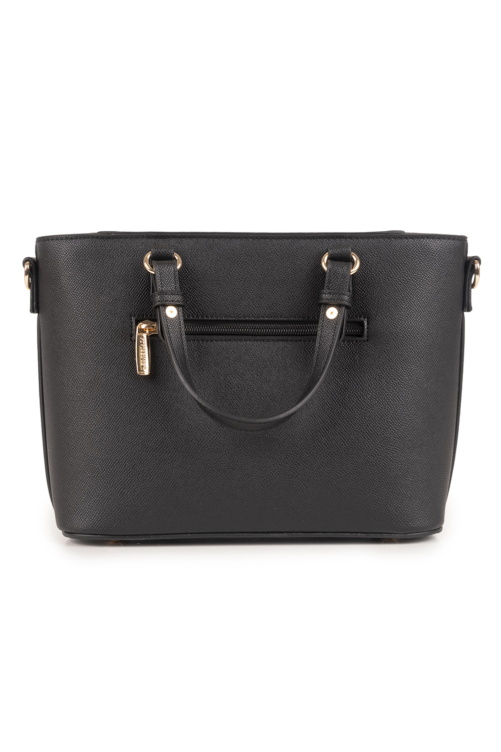 Vivisence Damen Schultertasche mit Reißverschluss Verstellbarer Riemen, Schwarz