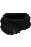 Vivisence Knitted Classic Scarf For Women Soft And Warm Everyday Look 7016S, black