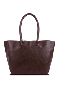 Vivisence Damen Schultertasche Polyurethan Shopper Handtasche, braun