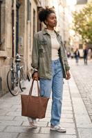 Vivisence Femme Sac À Bandoulière Fermeture À Glissière Élégance Décontractée, marron