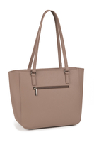 Vivisence Sac À Épaule Femme Fermeture Zippée Compact Idéal Au Quotidien, taupe
