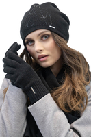 Vivisence Damen Mütze Wintermütze Klassischem Schnitt Warme Gemütlich Wolle 7011, schwarz