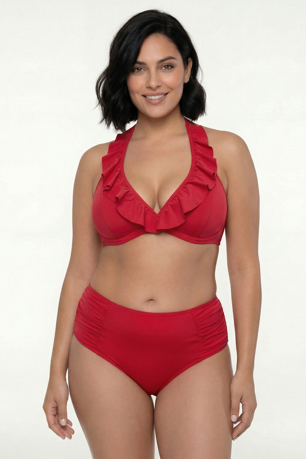 Vivisence 3220 classic ladies smooth maxi bikini top, raspberry