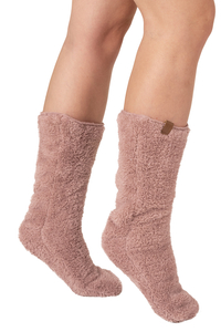 Vivisence Chaussettes Douces et Chaleureuses Pour l'Hiver Longueur Derrière la Cheville Matière Confortable et Résistante Idéales Pour Offrir et Se Détendre, rose