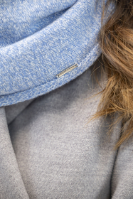 Vivisence Women's Loop Scarf Winter Fashionable Cozy Warm Yarn For Cold Days 7108, light blue melange