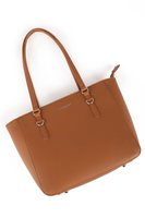 Vivisence Damen Schultertasche mit Reißverschluss für Alltag Pflegeleicht, Braun