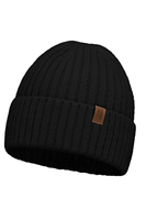Vivisence Damen Winter Mütze Klassischen Beanie Strickmütze Stil Perfekte Passform Strickbündchen Warmem Rippengarn Ideal Für Kalte Wintertage Winter Herbst Modell 70104, Schwarz