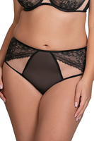 Vivisence Eleganter Damen Slip Spitze Verziert Perfekt Für Den Alltag 1081/82, schwarz
