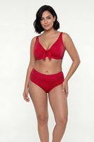 Vivisence Bikini Bottoms Women Ruched Sides High Waist, raspberry